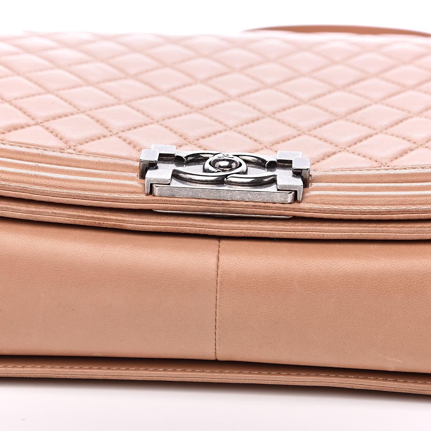 Chanel Lambskin Quilted Large Boy Flap Dark Beige 9 of 22