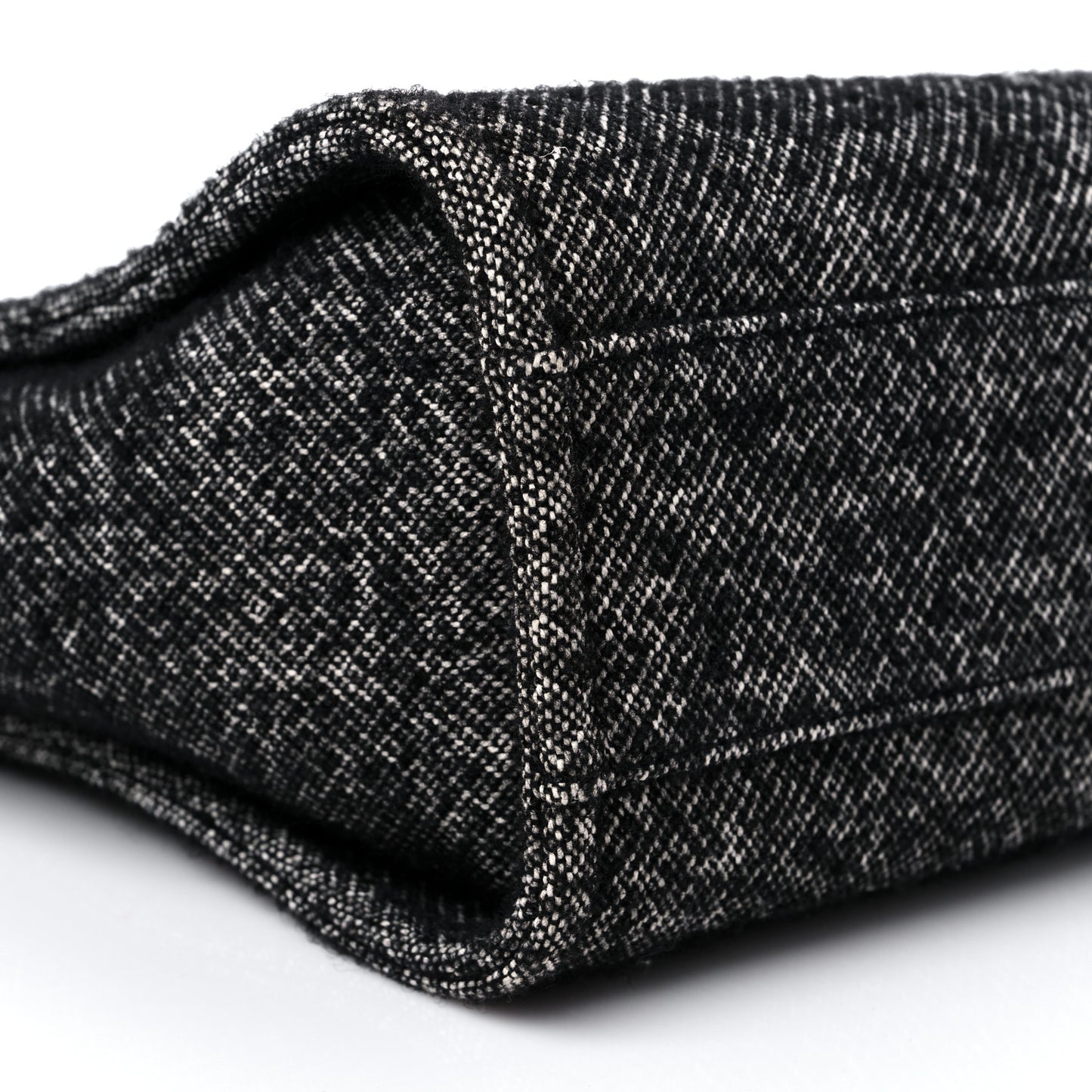 Mixed Fibers Calfskin Small Deauville Tote Black