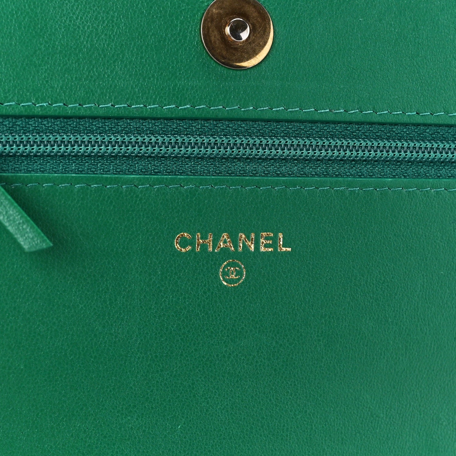 Chanel Lambskin Quilted Chanel 19 Wallet On Chain WOC Green 6 of 12