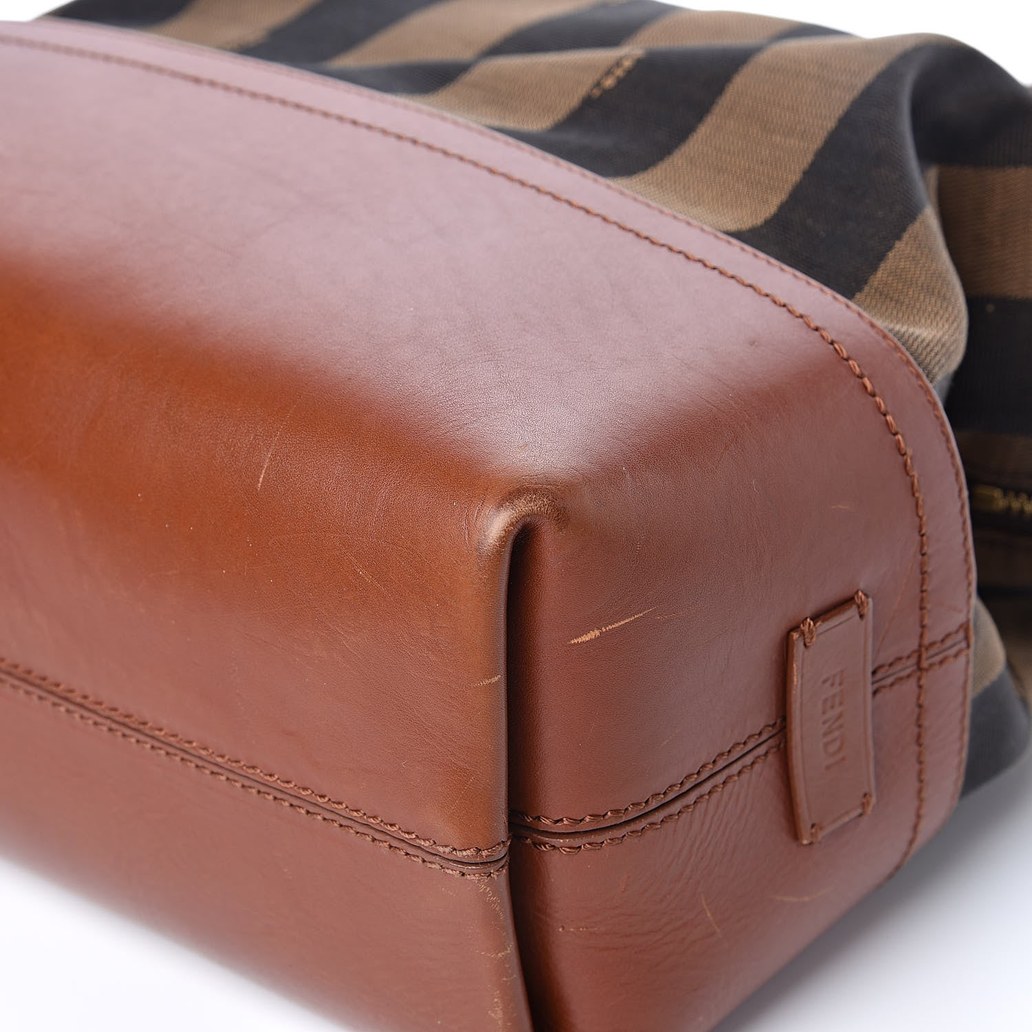 Fendi Pequin Cuoio Vegetale 2Bag Tobacco Cuoio Miele Vacchetta 13 of 17