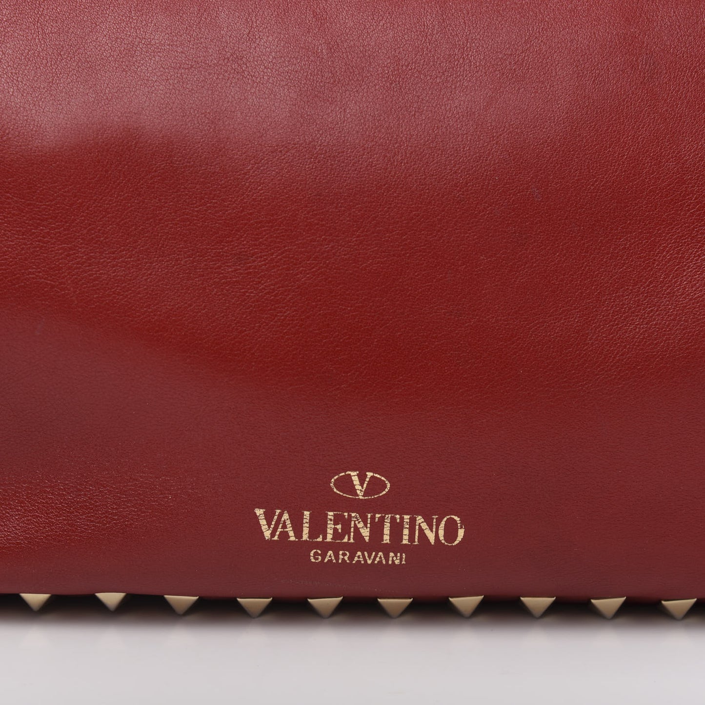 Vitello Small Rockstud Tote Rosso Valentino