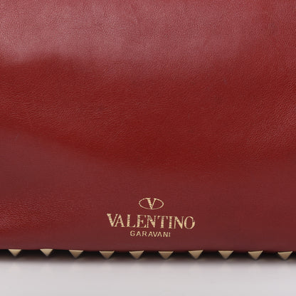 Valentino Garavani Vitello Small Rockstud Tote Rosso Valentino 12 of 18