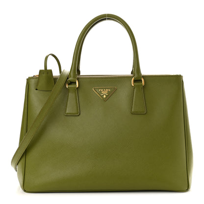 Prada Saffiano Medium Galleria Double Zip Tote Edera 1 of 10