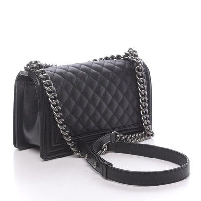 Chanel Caviar Quilted Medium Boy Flap Black 4 of 12