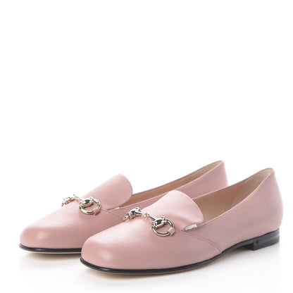 Gucci Calfskin Horsebit Flats 37.5 Soft Pink 2 of 7