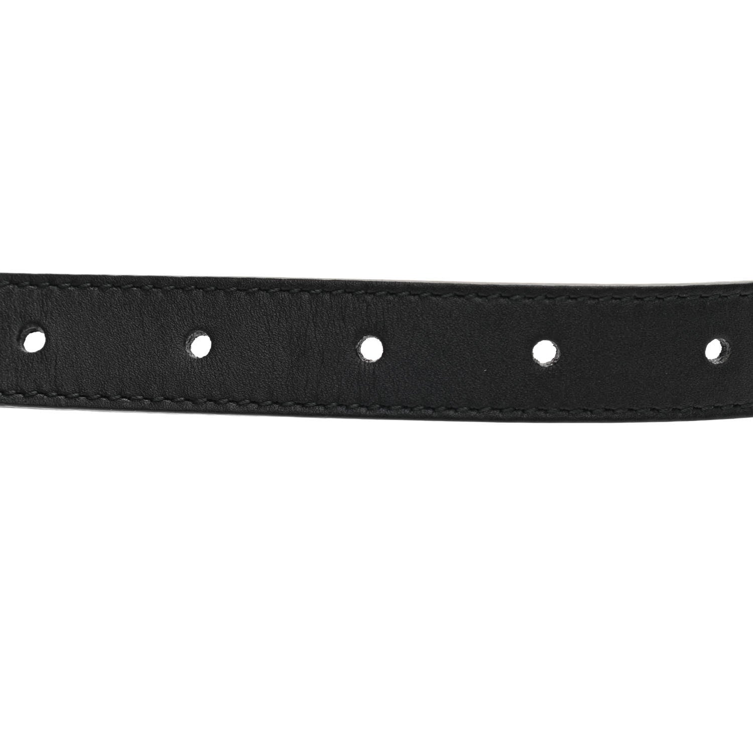 Gucci Calfskin Pearl Double G 20mm Belt 90 36 Black Cream 4 of 6
