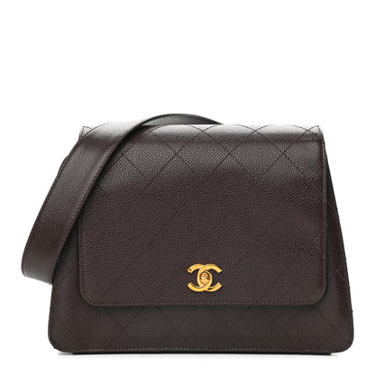 Chanel Caviar Flap Shoulder Bag Brown 1 of 7