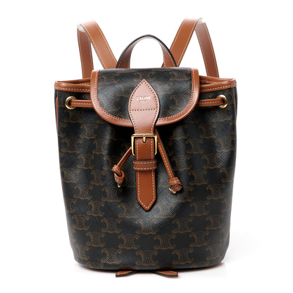 Celine Triomphe Canvas Calfskin Mini Folco Backpack Tan 1 of 10