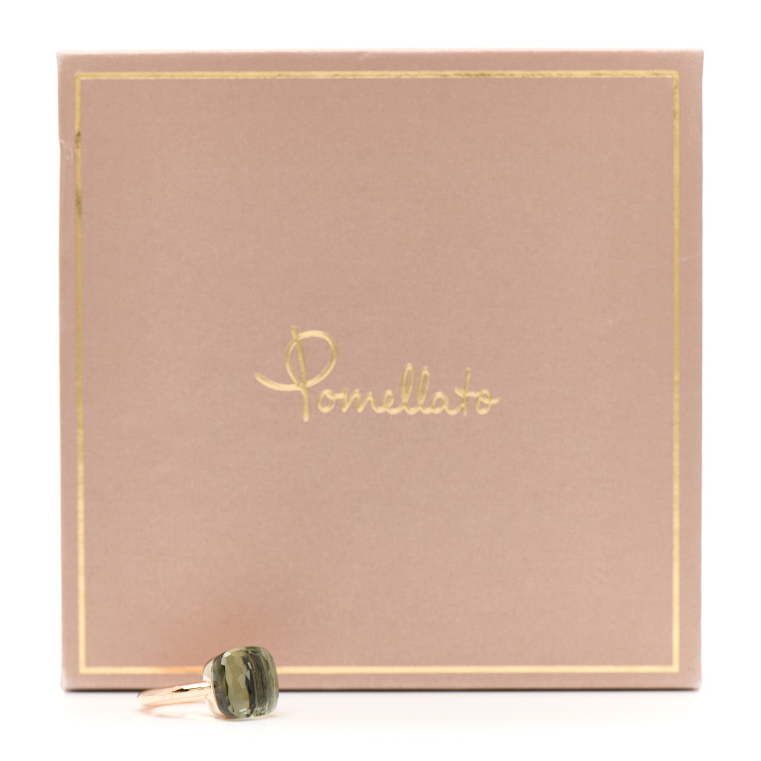 Pomellato 18K Rose Gold Prasiolite Classic Nudo Ring 54 6.75 5 of 7