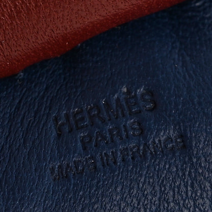 Hermes Milo Lambskin Grigri Rodeo Horse Bag Charm MM Bleu De Malte Rouge H Orange Poppy 3 of 5