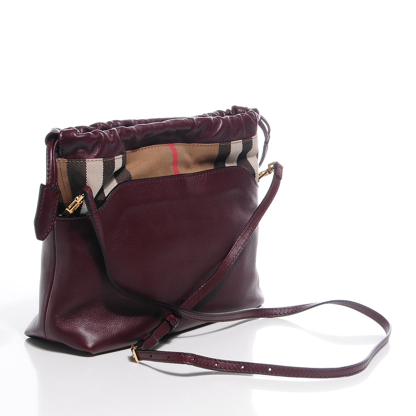 Calfskin House Check Little Crush Deep Claret