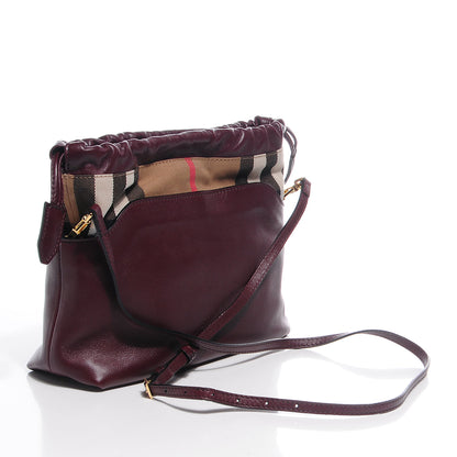 Burberry Calfskin House Check Little Crush Deep Claret 5 of 12