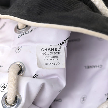 Chanel Drawstring Black White 8 of 8