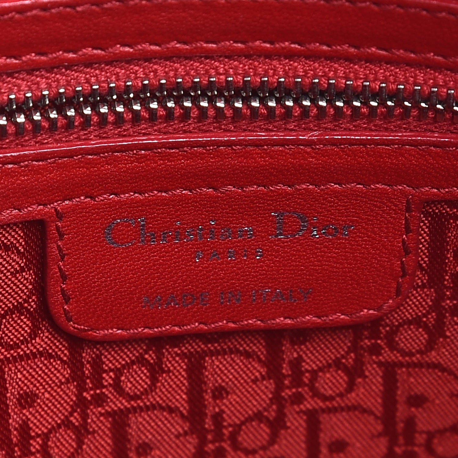 Christian Dior Lambskin Cannage Large Lady Dior Red 8 of 15