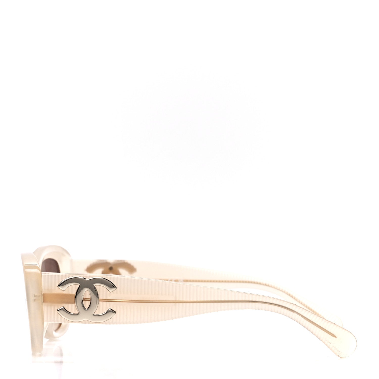Chanel Acetate Rectangle Sunglasses 5493-A Light Yellow 3 of 8