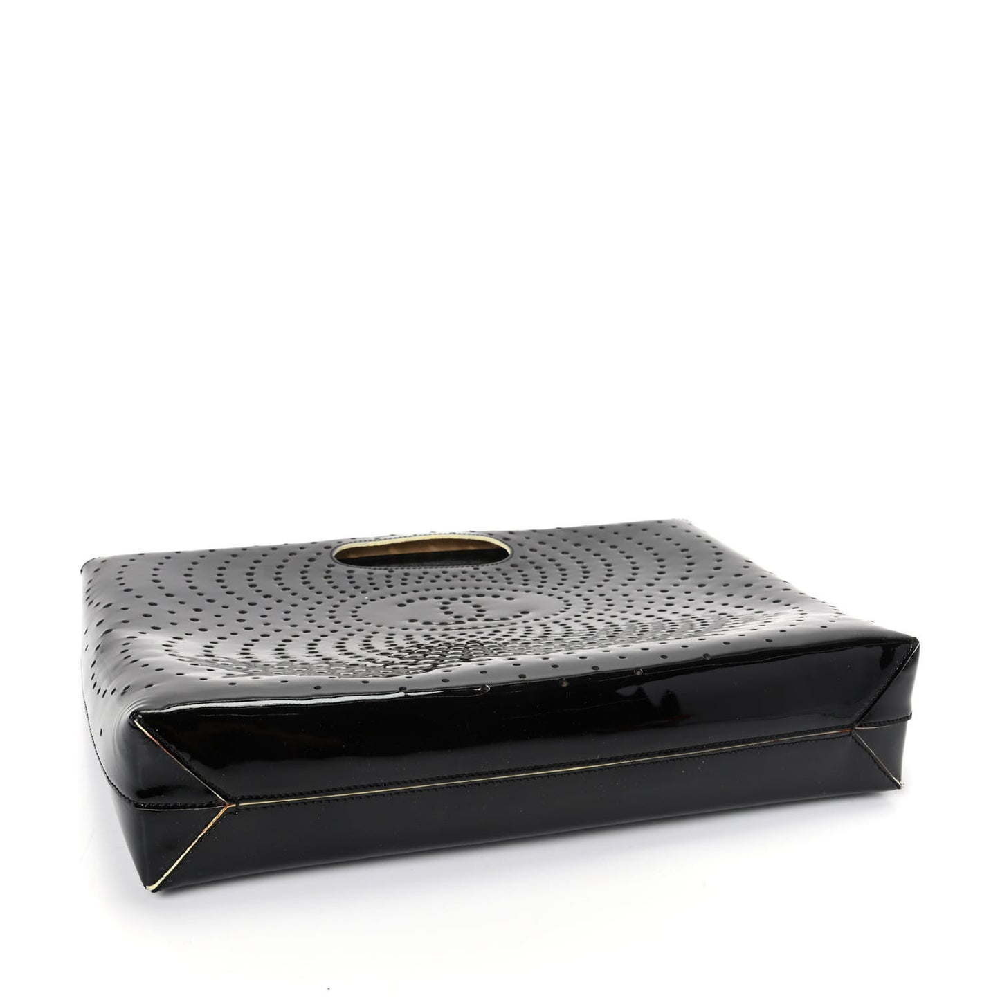 Patent Perforated CC Handle Bag Black