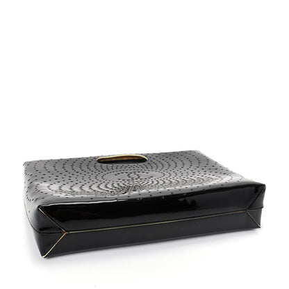 Chanel Patent Perforated CC Handle Bag Black 3 of 8