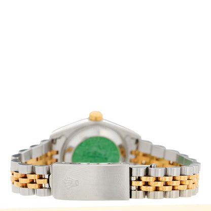 Rolex Stainless Steel 18K Yellow Gold Mother of Pearl 26mm Oyster Perpetual DateJust Watch Roman 79173 3 of 4