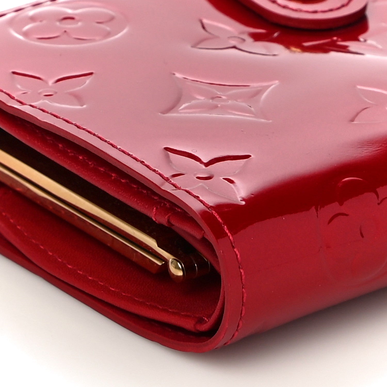 Louis Vuitton Vernis French Purse Wallet Pomme d'Amour 9 of 11