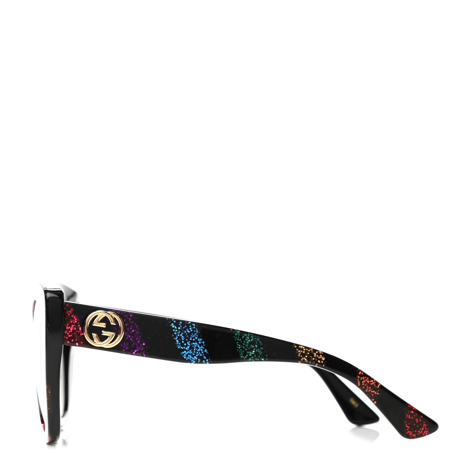 Gucci Acetate Glitter Sunglasses GG0327S Black 4 of 7