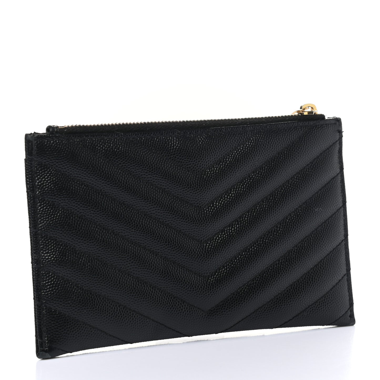 Grain De Poudre Chevron Monogram Bill Pouch Black