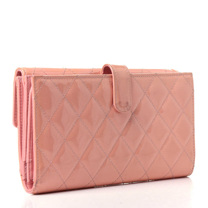 Chanel Patent Calfskin Quilted Flap Wallet Pink 3 of 14