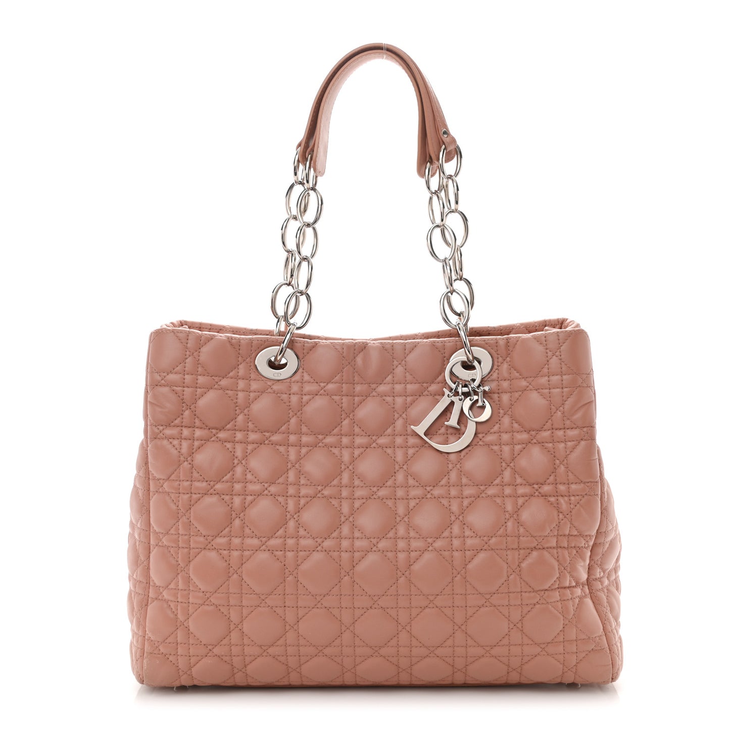 Lambskin Cannage Large Dior Soft Shopping Tote Bois de Rose