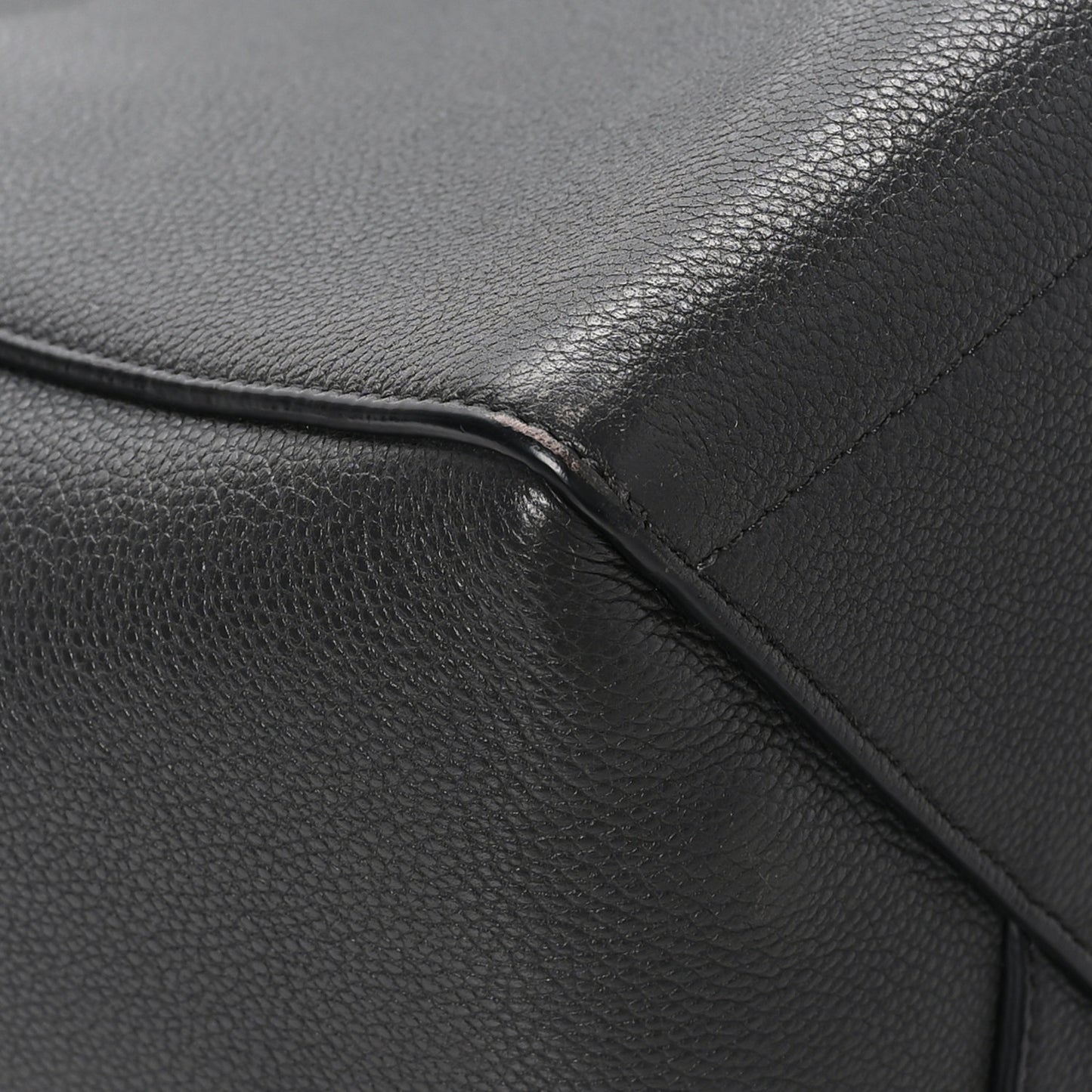 Soft Grained Calfskin Sangle Bucket Bag Black