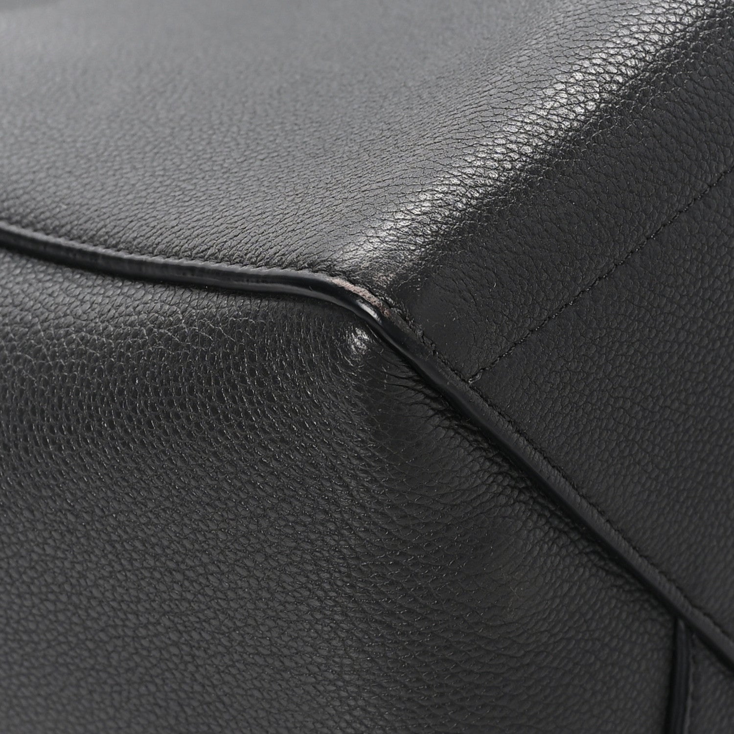 Celine Soft Grained Calfskin Sangle Bucket Bag Black 7 of 11