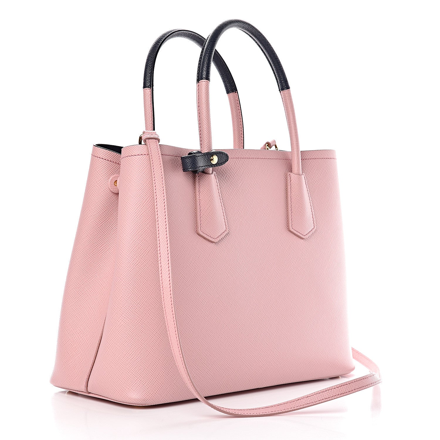 Prada Saffiano Cuir Medium Bi-Color Double Bag Pesco Baltic 3 of 10