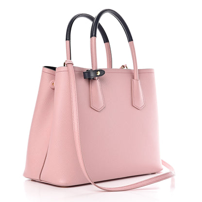 Prada Saffiano Cuir Medium Bi-Color Double Bag Pesco Baltic 3 of 10