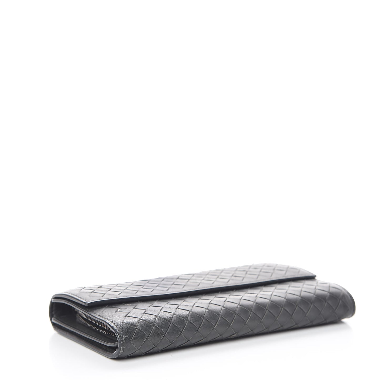 Nappa Intrecciato Continental Wallet Light Grey