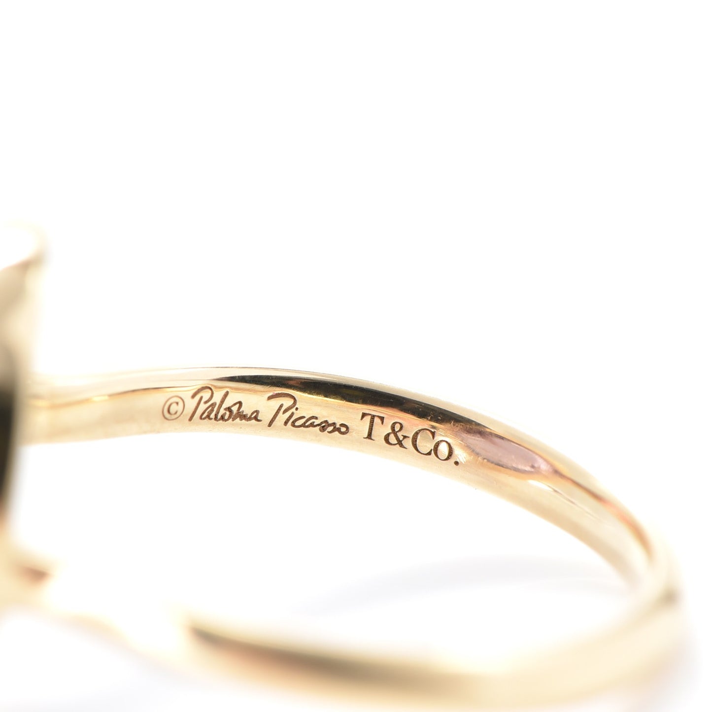 18K Yellow Gold Amethyst Paloma Picasso Olive Leaf Ring 7