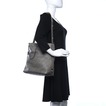 Chanel Calfskin Stitched Large Hobo Grey 2 of 10