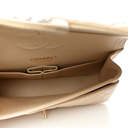 Chanel Lambskin Quilted Medium Double Flap Beige 5 of 14