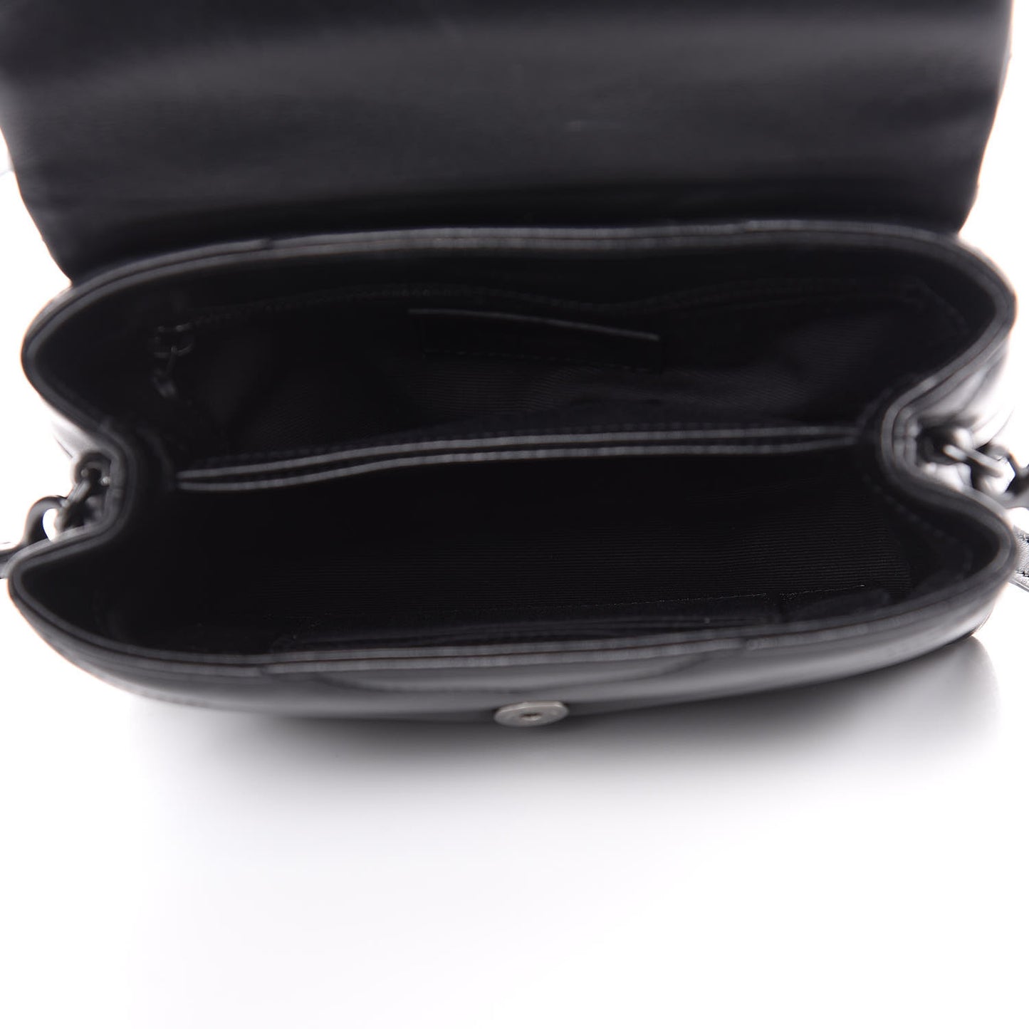 Calfskin Y Quilted Monogram Toy Loulou Crossbody Bag Black