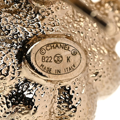 Chanel Pearl Crystal Drop CC Earrings Gold White 4 of 5