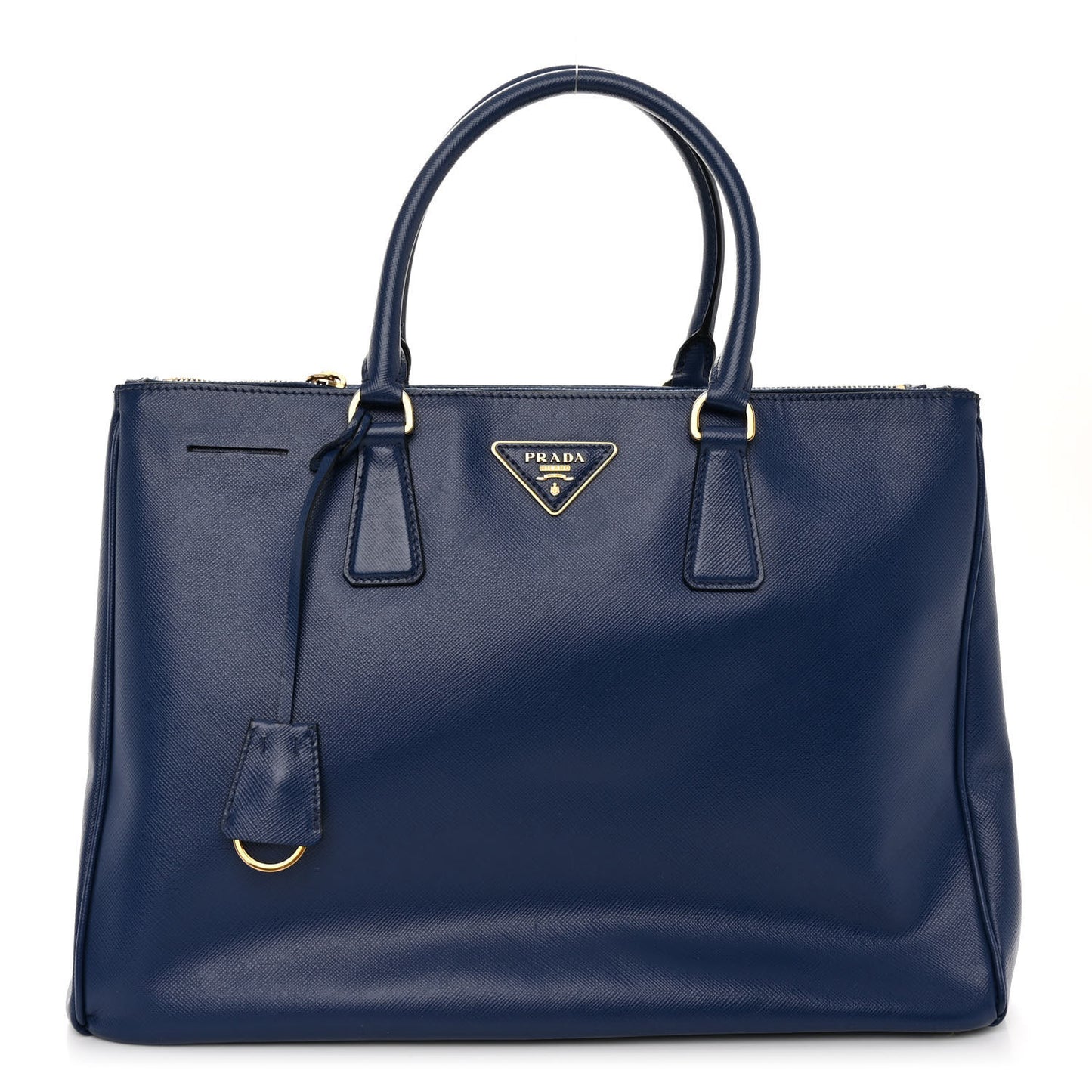 Saffiano Lux Large Galleria Double Zip Tote Bluette