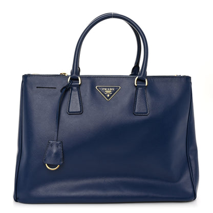Prada Saffiano Lux Large Galleria Double Zip Tote Bluette 1 of 13