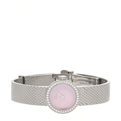 Christian Dior Stainless Steel Diamond Bezel Pink Mother of Pearl 19mm La D De Dior Quartz Watch 2 of 5