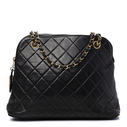 Chanel Lambskin Quilted Shopping Tote Black 1 of 10