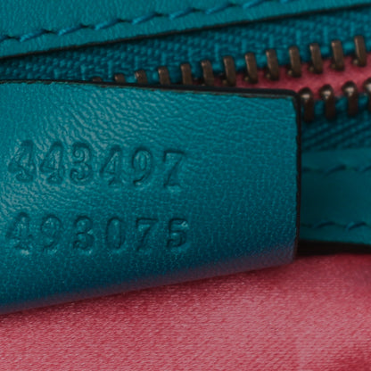 Gucci Velvet Matelasse Small GG Marmont Shoulder Bag Pavone Cyan 7 of 11