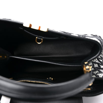 Louis Vuitton Calfskin Since 1854 Embroidered Capucines PM Black 5 of 8