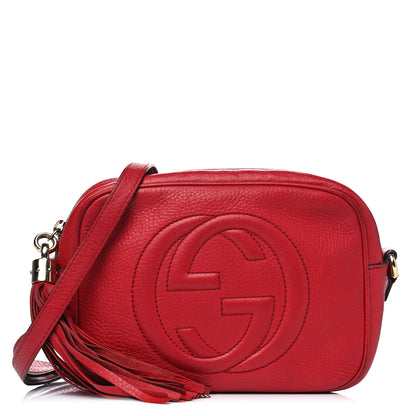 Gucci Pebbled Calfskin Small Soho Disco Bag Tabasco Red 1 of 16