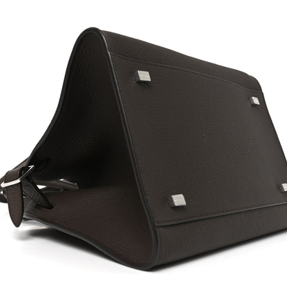 The Row Grained Calfskin Soft Margaux 10 Bag Deep Brown 8 of 9