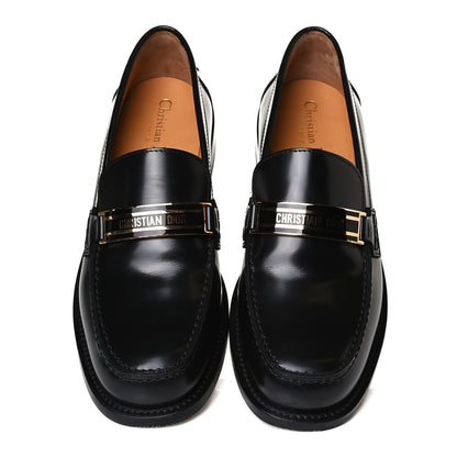 Christian Dior Brushed Calfskin Dior Code 15mm Loafers 39.5 Black 5 of 15