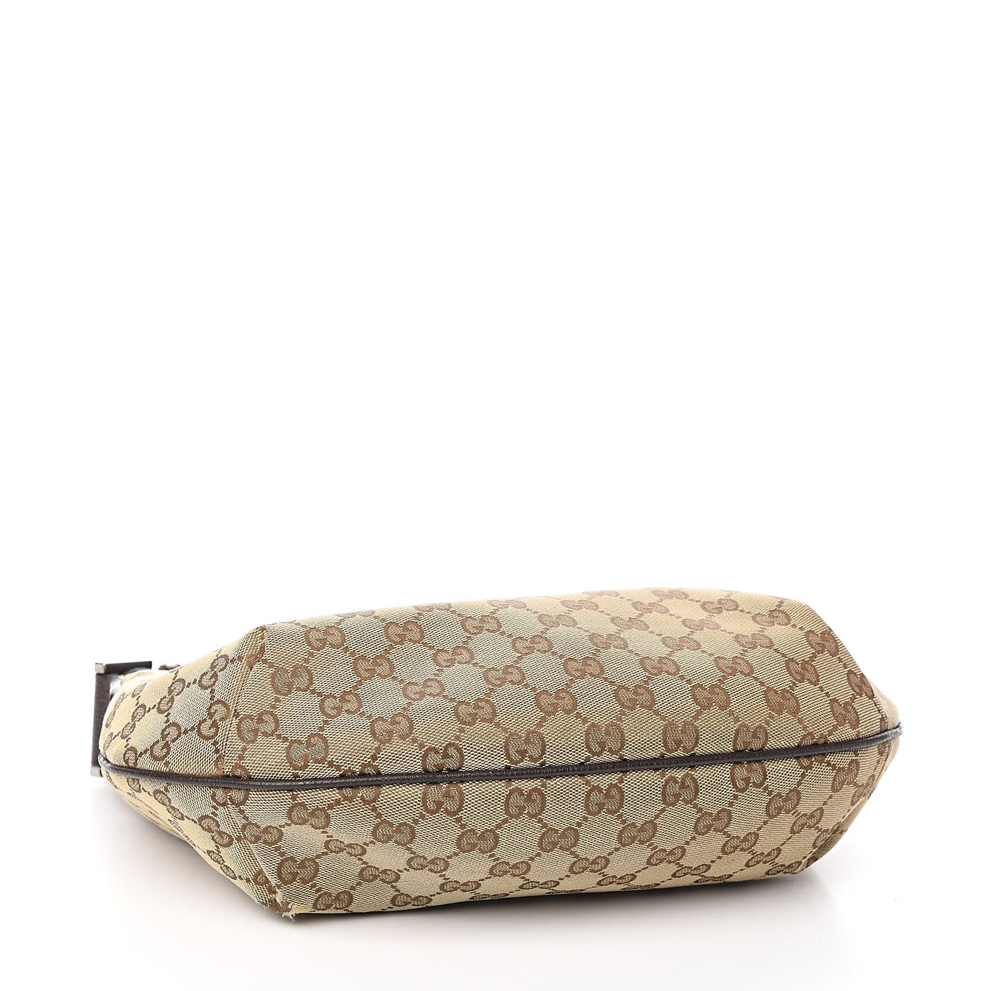 Monogram Web Medium Half Moon Hobo Dark Brown