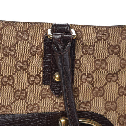 Gucci Monogram Medium Hasler Tote Dark Brown 9 of 13