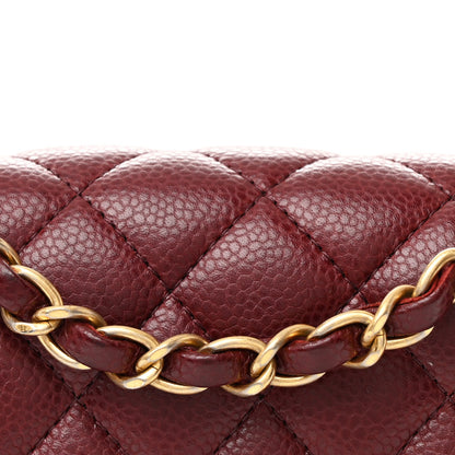 Chanel Caviar Quilted Mini Rectangular Flap Dark Red 8 of 10