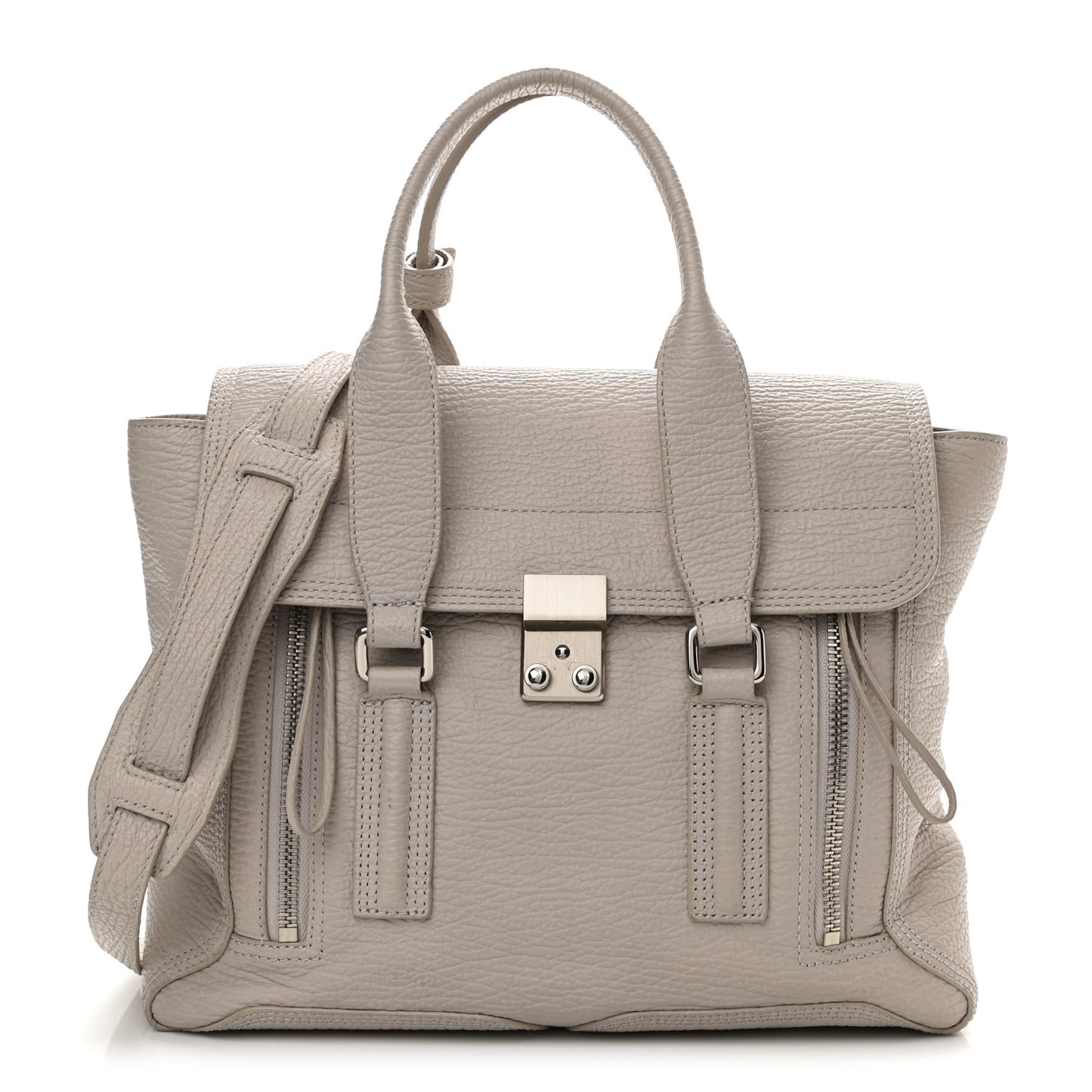 Textured Calfskin Medium Pashli Satchel Feather